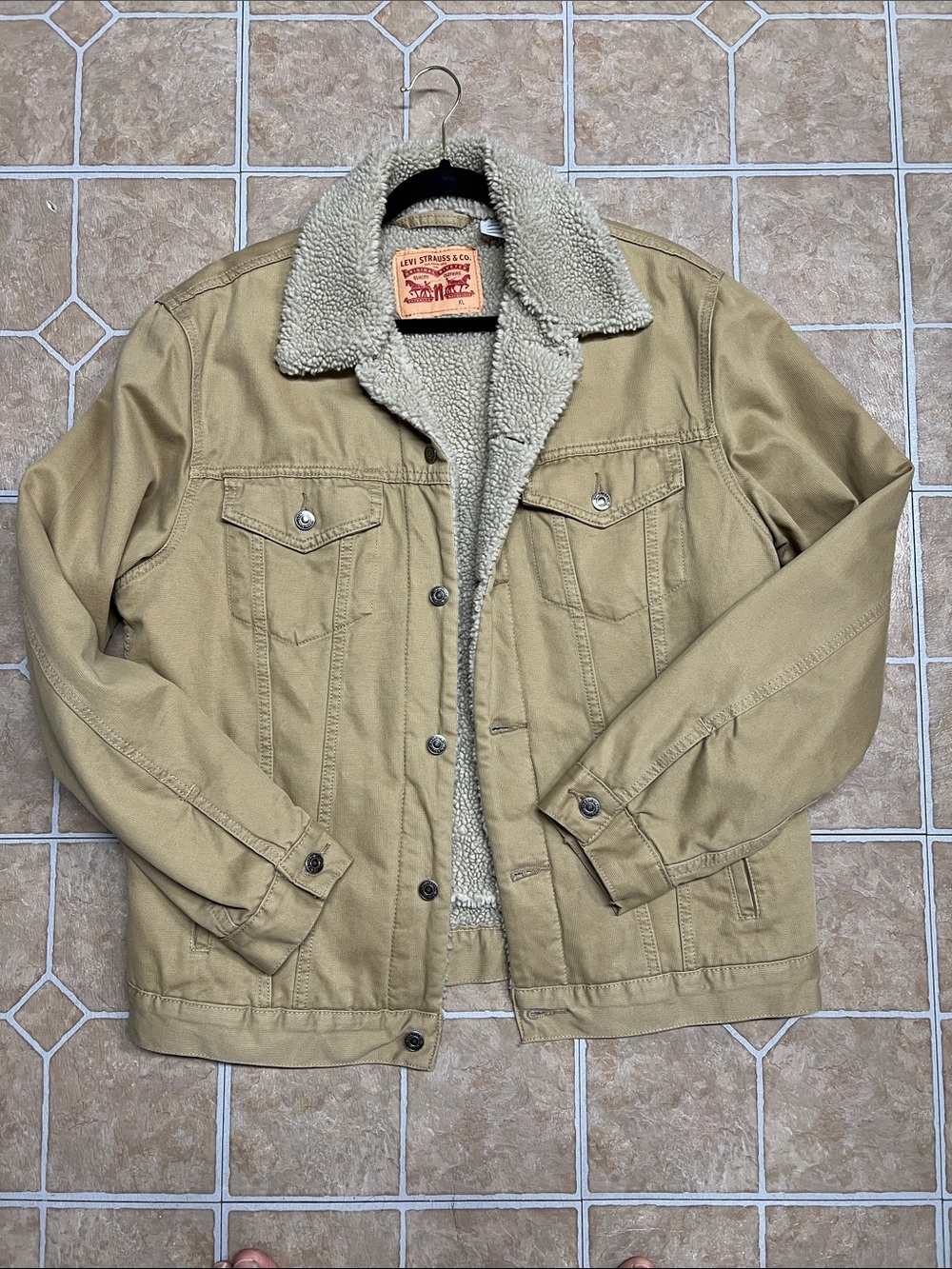Levi's Tan Sherpa-Lined Field Jacket